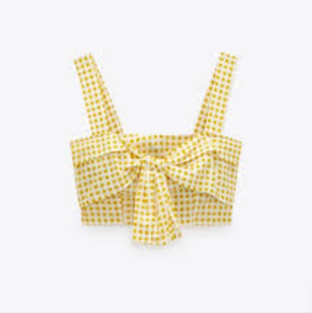 Zara Cropped Polka Dot Sz S - Picture 2 of 8